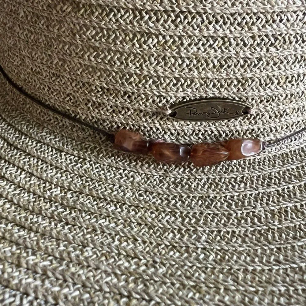 Panamá jack straw sun hat beaded on side